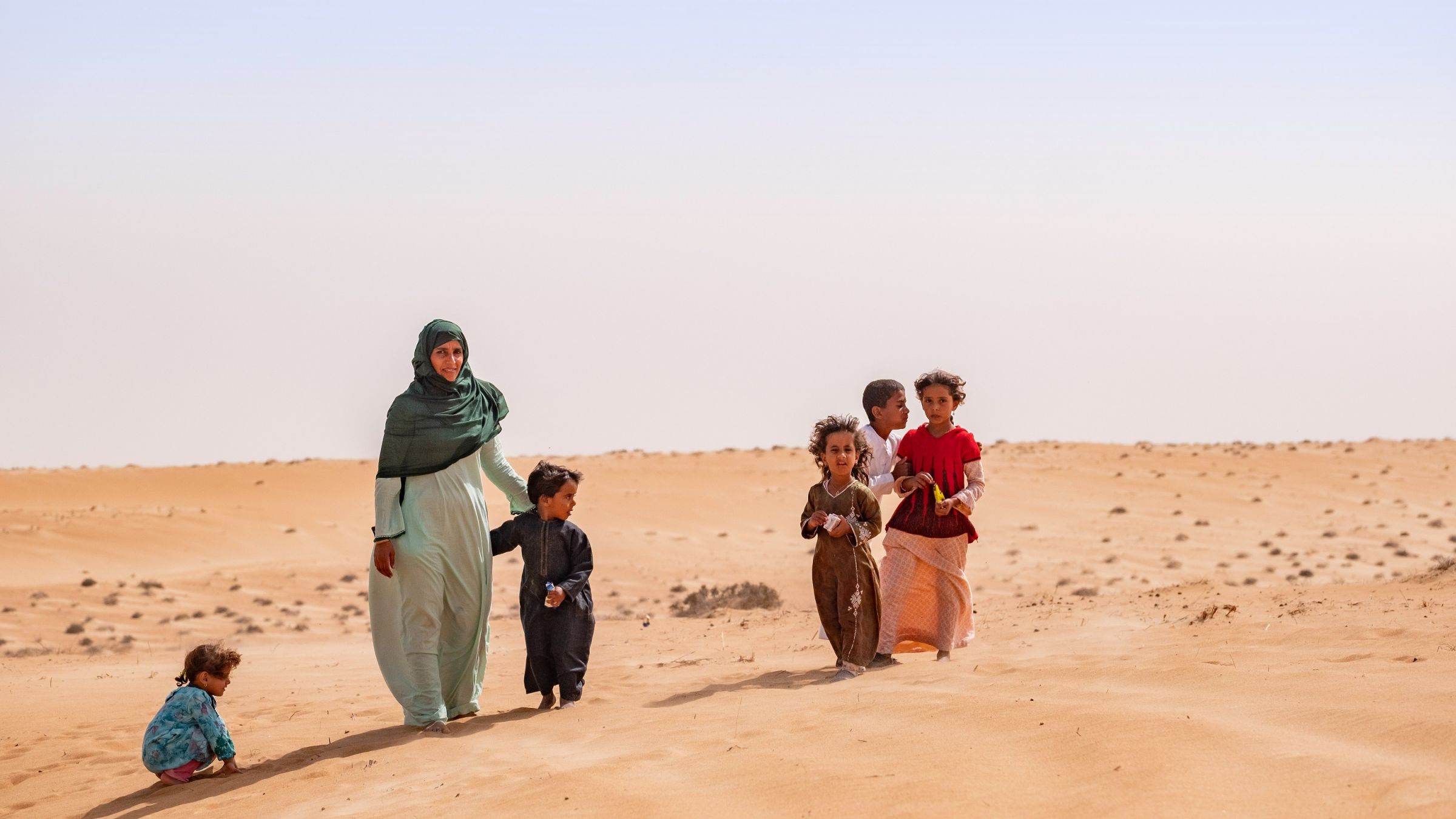 Beduinenfamilie in der Wahiba Sands